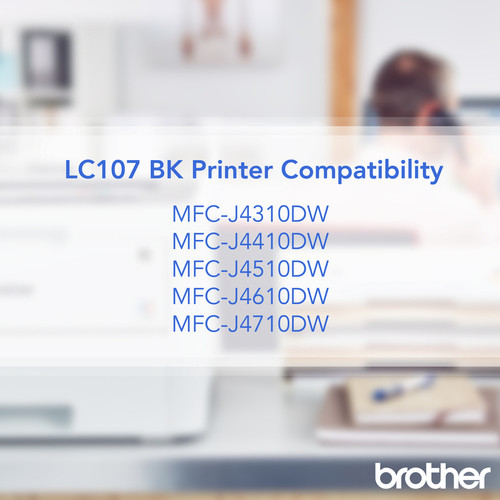 Brother Genuine Innobella LC107BK Super High Yield Black Ink Cartridge - Inkjet - High Yield - 1200 (BRTLC107BK)