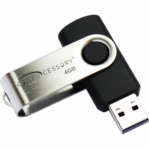 Compucessory 4GB USB 2.0 Flash Drive - 4 GB - USB 2.0 - 12 MB/s Read Speed - 5 MB/s Write Speed - - (CCS26464)