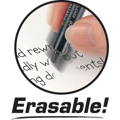 Pilot FriXion .7mm Clicker Erasable Gel Pens - Fine Pen Point - 0.7 mm Pen Point Size - Needle Pen (PIL31455)
