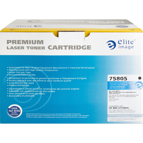 Elite Image Remanufactured High Yield Laser Toner Cartridge - Alternative for HP 80X (CF280X) - - 1 (ELI75805)