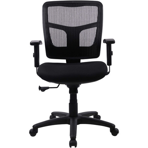 Managerial Mesh Midback Chair  Black Fabric Seat  Black Back  Black Frame  5star Base (MOS86209)