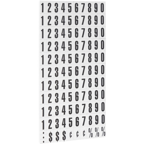MasterVision Magnetic numbers - Magnetic - 0.75" Height x 0.50" Width - Black - Vinyl - 120 / Pack (BVCKT2020)