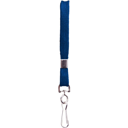 SICURIX Flat Metal Hook Lanyard - 100 / Pack - 0.4" Width x 36" Length - Blue (BAU65613)