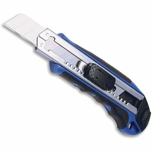 COSCO Snap Off Blade Retractable Utility Knife - Retractable, Snap-off, Ergonomic Design - Blue - 1 (COS091514)