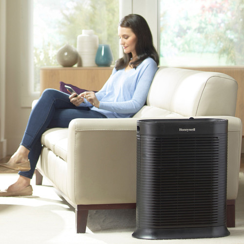 Honeywell HPA300 HEPA Air Purifier - True HEPA, Activated Carbon - 465 Sq. ft. - Black (HWLHPA300)