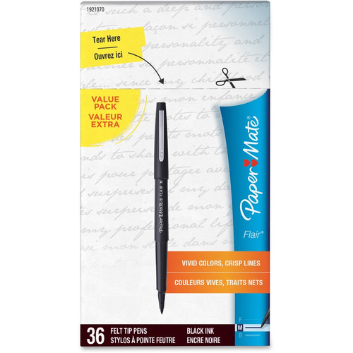 Paper Mate Flair Medium Point Porous Markers - Medium Pen Point - 1.4 mm Pen Point Size - Bullet - (PAP1921070)