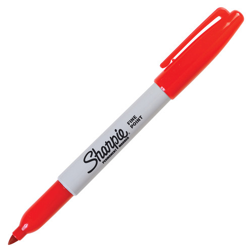 Sharpie Pen-style Permanent Marker - Fine Marker Point - Red Alcohol Based Ink - 36 / Pack (SAN1920937)