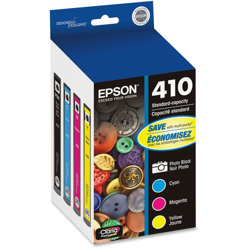 Epson DURABrite Ultra 410 Original Standard Yield Inkjet Ink Cartridge - Photo Black, Cyan, Yellow (EPST410520S)