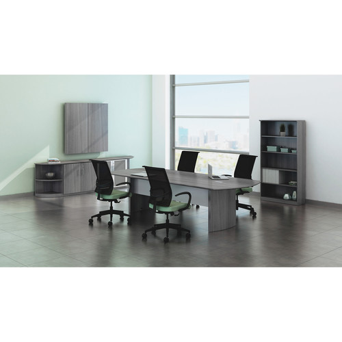 Mayline Gray Laminate Conference Table Center Leg - Contemporary - 27.6" Width x 28.5" Depth x 29" (MLNMNMTSLLGS)