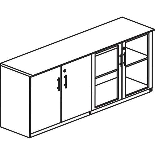 Mayline Medina Series Low Wall Cabinet Doors - Contemporary - 34.9" Width x 26.7" Height x 600 mil (MLNMVLCDLGS)