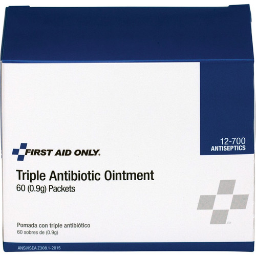 First Aid Only Triple Antibiotic Ointment Packets - For Cut, Scrape, Burn - 60 / Box (FAO12700)