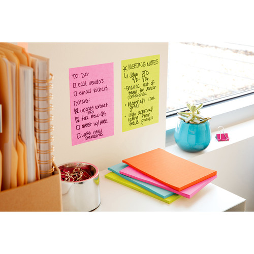 Post-it Super Sticky Notes - Supernova Neons Color Collection - 270 x Multicolor - 4" x 6" - - (MMM6603SSMIA)
