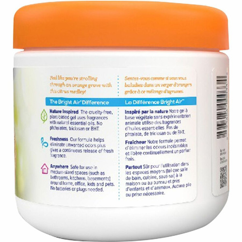 Bright Air Super Odor Eliminator Air Freshener - 14 fl oz (0.4 quart) - Fresh Lemon, Mandarin - 60 (BRI900013CT)