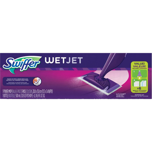Swiffer WetJet Mopping Kit - Reinforced, Swivel Head - 2 / Carton - Purple (PGC92811CT)