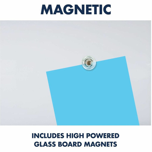 Quartet InvisaMount Magnetic Glass Dry-Erase Board - 74" (6.2 ft) Width x 42" (3.5 ft) Height - - - (QRTG7442IMW)