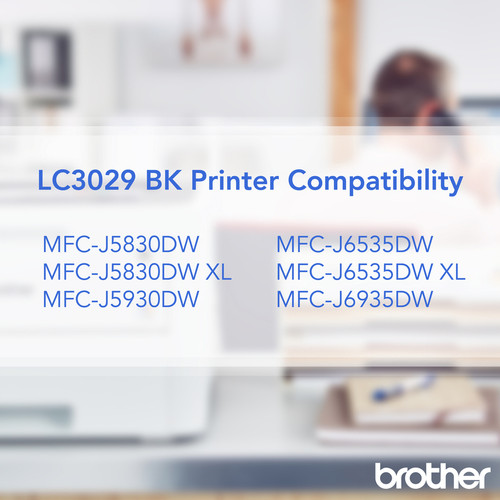 Brother Genuine LC3029BK INKvestment Super High Yield Black Ink Cartridge - Inkjet - Super High - (BRTLC3029BK)