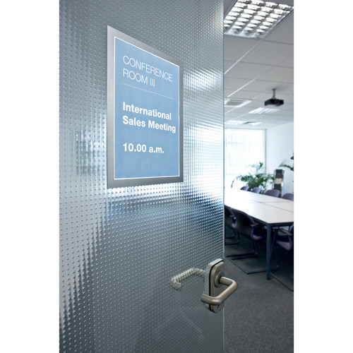 DURABLE DURAFRAME Self-Adhesive Magnetic Letter Sign Holder - Horizontal or Vertical, x - (DBL476823)
