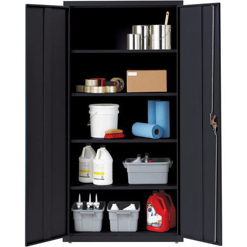 Storage Cabinet  24" x 36" x 72"  5 x Shelf(ves)  Hinged Door(s)  Sturdy, Recessed Lock, (MOS34410)