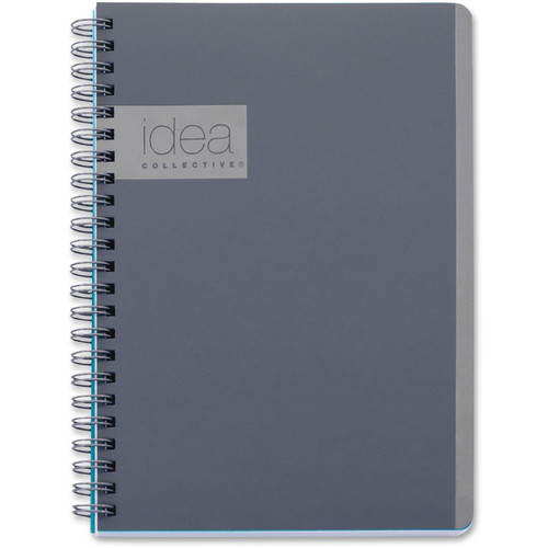 TOPS Idea Collective Professional Notebook - Twin Wirebound - College Ruled - 5" x 8" - Gray Cover (TOP57010IC)