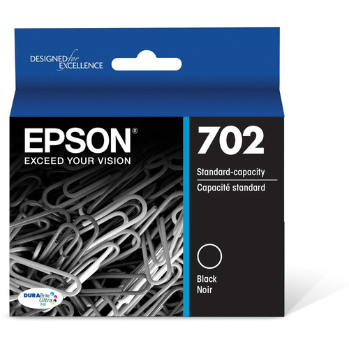 Epson DURABrite Ultra T702 Original Standard Yield Inkjet Ink Cartridge - Black - 1 Each - 350 (EPST702120S)