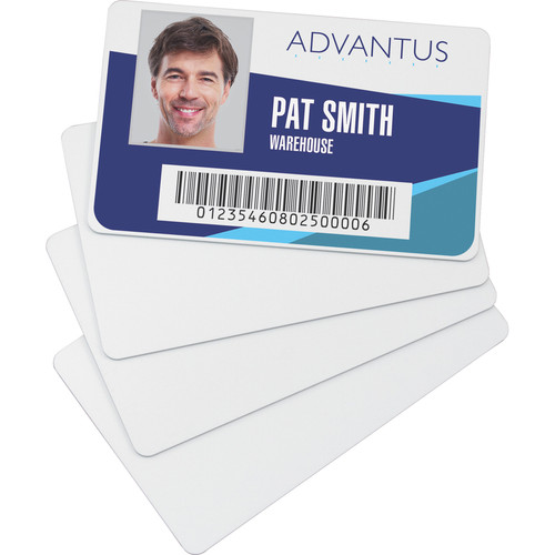 Advantus Blank PVC ID Cards - Printable - 2.13" x 3.38" Length - 100 - White - Polyvinyl Chloride (AVT97034)