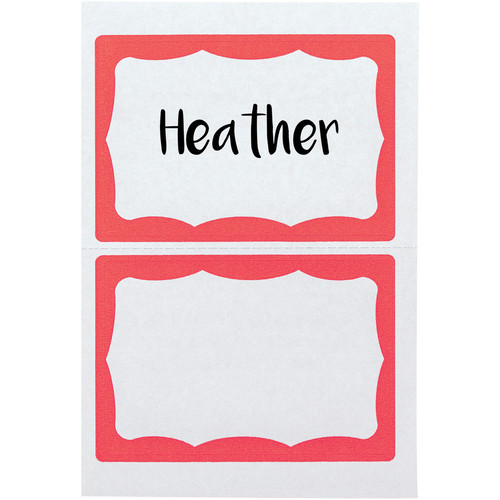 Advantus Color Border Adhesive Name Badges - 2 5/8" Height x 3 3/4" Width - Removable Adhesive - - (AVT97189)