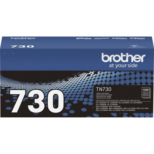 Brother Genuine TN-730 Toner Cartridge - Black - Laser - 1200 Pages - 1 Each (BRTTN730)