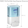 PURELL ES4 Soap Dispenser - Manual - 1.27 quart Capacity - Locking Mechanism, Durable, Wall - (GOJ503001)
