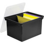 Storex Letter/Legal Tote Storage Box - Internal Dimensions: 15.50" Length x 12.25" Width x 9.25" - (STX61528U04C)