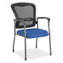 Spice Mesh Back Guest Arm Chair with Glides Black Fabric - 25.25"W x 24.5"D x 36.25"H (MOS7804G)