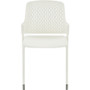 Safco Next Stack Chair - White Polypropylene Seat - White Polypropylene Back - Tubular Steel Frame (SAF4287WH)