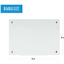 Bi-silque Magnetic Glass Dry Erase Board - 48" (4 ft) Width x 96" (8 ft) Height - White Glass - - - (BVCGL250107)