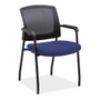 Baker Mesh Back Guest Chair With Arms Black Fabric Seat - 22.5"W x 23.25"D x 33.5"H (MOS3128G)