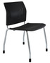Agenda 4 Legged Guest Chair with Glides Black - 21"W x 22.75"D x 32.25”H (MOS3084GBLK)