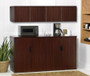 MOSPL152/MOSPL2080H/MOSPL44LD, Office Credenza with Wall Mount Storage Cabinet