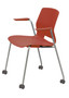 Imme Poly Seat With Casters and Arms - 20.5"W x 20.5"D x 31.7"H (KFICS2701)