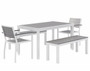 Eveleen Rectangle Table  / White Frame Grey Top - 32"W x 55"D x 29"H (KFIT3255WHGY)