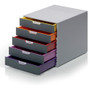 DURABLE VARICOLOR Desktop 5 Drawer Organizer - 11" W x 11-3/8" H x 14" D - 5 Drawers - - (DBL760527)
