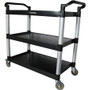 Lorell X-tra Utility Cart - 3 Shelf - Dual Handle - 300 lb Capacity - 4 Casters - 4" Caster Size - (LLR03610)