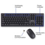 Verbatim Wireless Keyboard and Mouse - USB Type A Wireless Bluetooth 2.40 GHz Keyboard - USB Type A (VER70724)