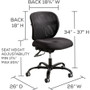 Safco Vue Intensive Use Mesh Task Chair - Polyester Seat - Nylon Back - 5-star Base - Black - 1 (SAF3397BL)