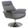 Rosie Collection Lounge Chair with Tablet Arm and Disc Base - 36.5/8-39"W x 34.5/16"D x 37.7/16"H (MOS11896TAVGY)