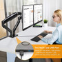 22-35" Premium Dual Monitor Stand Mount w/USB, Ultrawide Computer Screen Desk Mount w/Full Motion Gas Spring Arm, Height/Tilt/Swivel/Rotation Adjustable, Holds from 6.6lbs to 26.5lbs / arm (MOS2235)