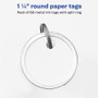 Avery Metal Rim Key Tags - Round - 50 / Pack - Metal - White (AVE11025)