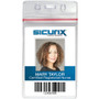 SICURIX Sealable ID Badge Holder - Support 2.62" x 3.75" Media - Vertical - Vinyl - 50 / Pack - (BAU47840)