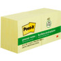 Post-it Greener Notes - 1200 - 3" x 3" - Square - 100 Sheets per Pad - Unruled - Canary Yellow (MMM654RPYW)