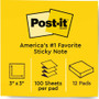 Post-it Dispenser Notes - 1200 - 3" x 3" - Square - 100 Sheets per Pad - Unruled - Guava, Aqua (MMMR33012AN)