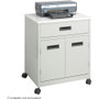 Safco Steel Mobile Machine Stand with Drawer - 200 lb Load Capacity - 2 x Shelf(ves) - Hinged Door (SAF1870GR)