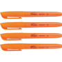 Integra Pen Style Fluorescent Highlighters - Chisel Marker Point Style - Fluorescent Orange - 1 (ITA36182)