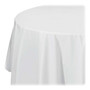 Genuine Joe Plastic Round Tablecovers - 84" Diameter - Plastic - White - 6 / Pack (GJO10330)